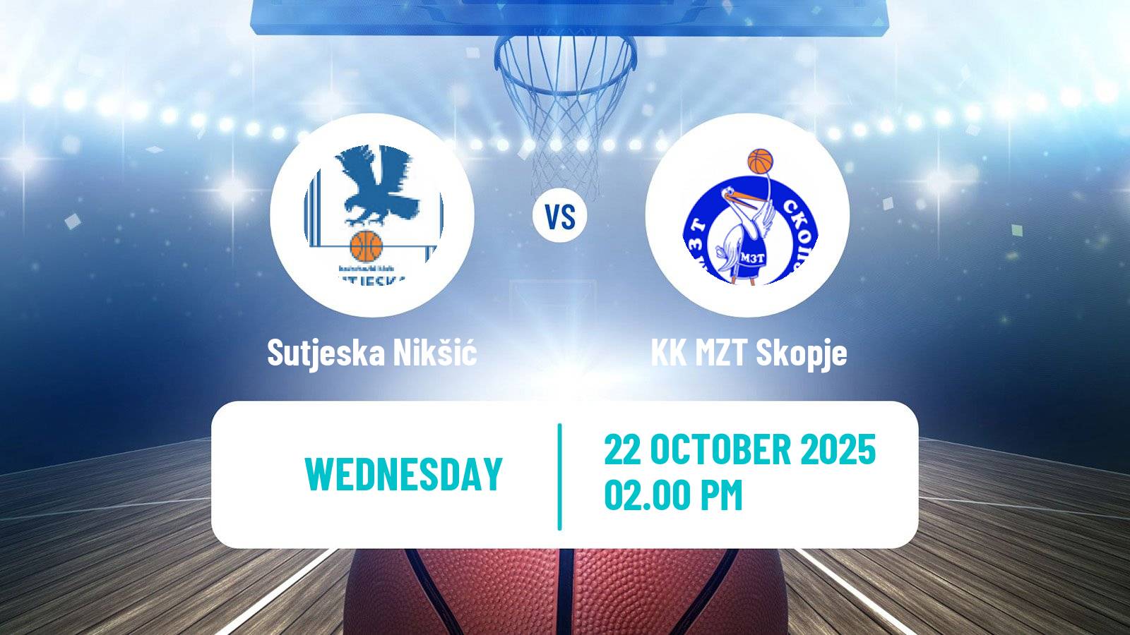 Basketball Adriatic League 2 Sutjeska Nikšić - KK MZT Skopje