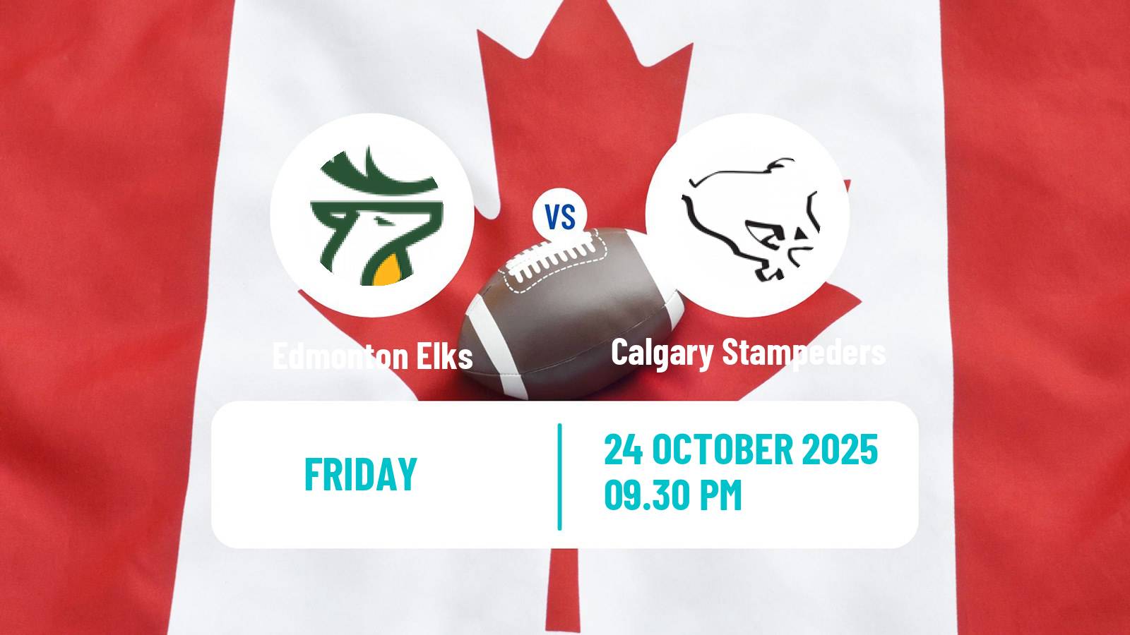 Canadian football CFL Edmonton Elks - Calgary Stampeders