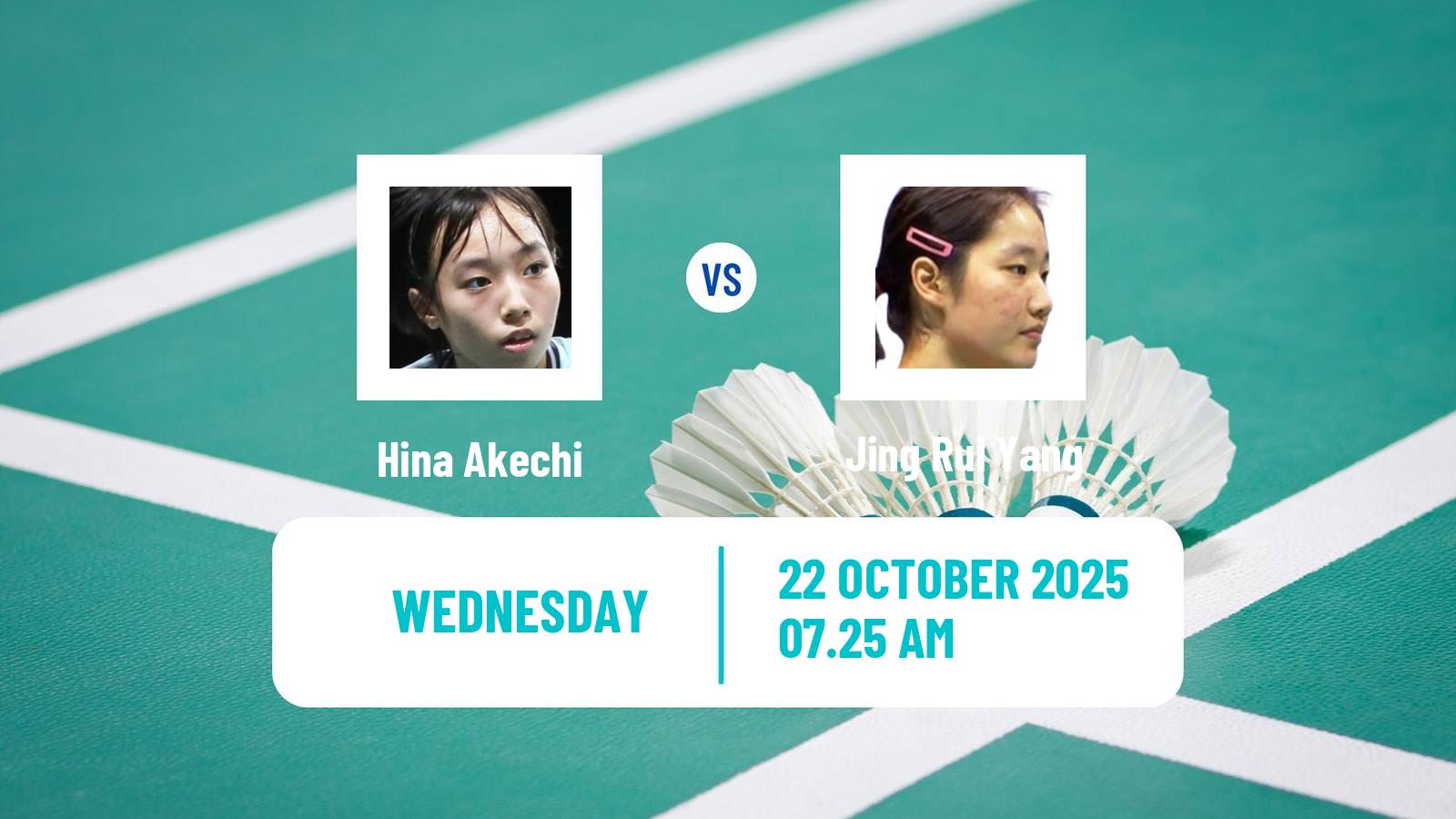 Badminton BWF World Tour Indonesia Masters 3 Women Hina Akechi - Jing Rui Yang