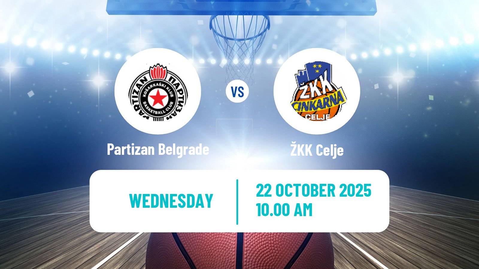 Basketball WABA League Partizan Belgrade - Celje