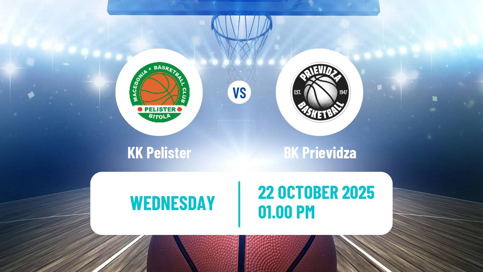 Basketball FIBA Europe Cup Pelister - Prievidza