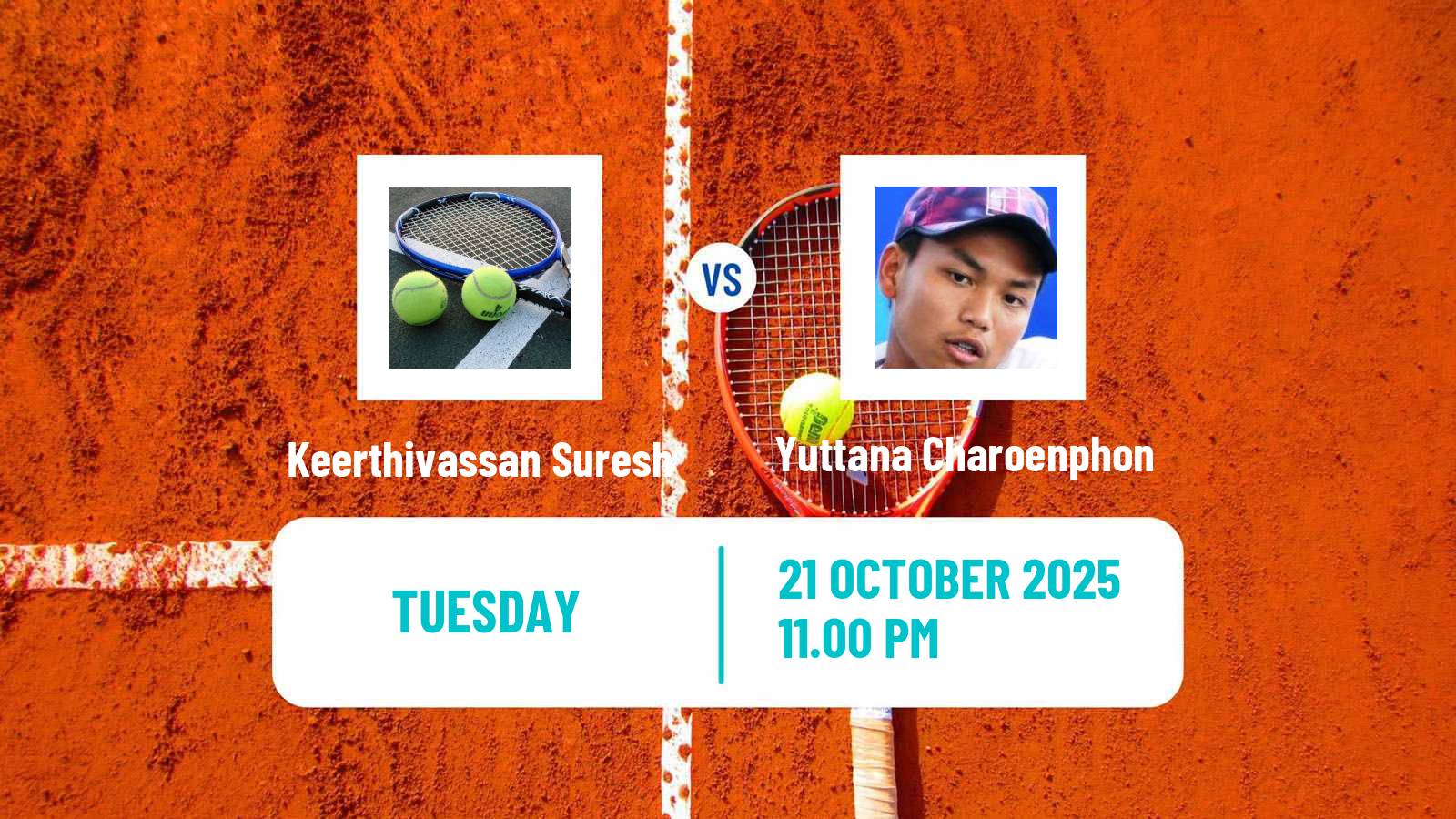Tennis ITF M15 Hua Hin Men Keerthivassan Suresh - Yuttana Charoenphon