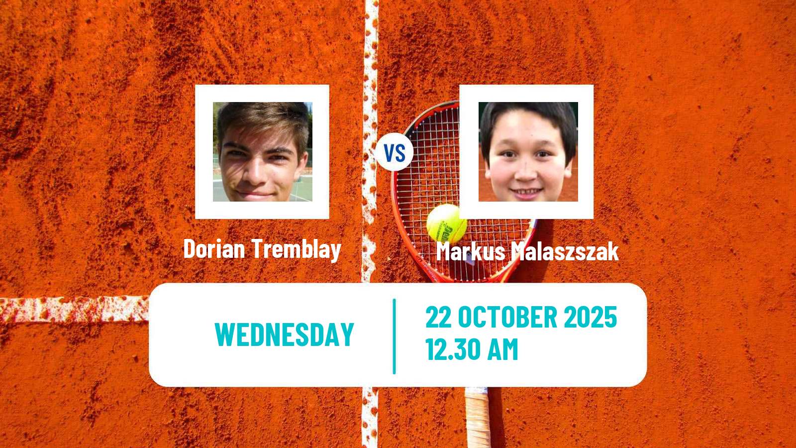 Tennis ITF M15 Hua Hin Men Dorian Tremblay - Markus Malaszszak
