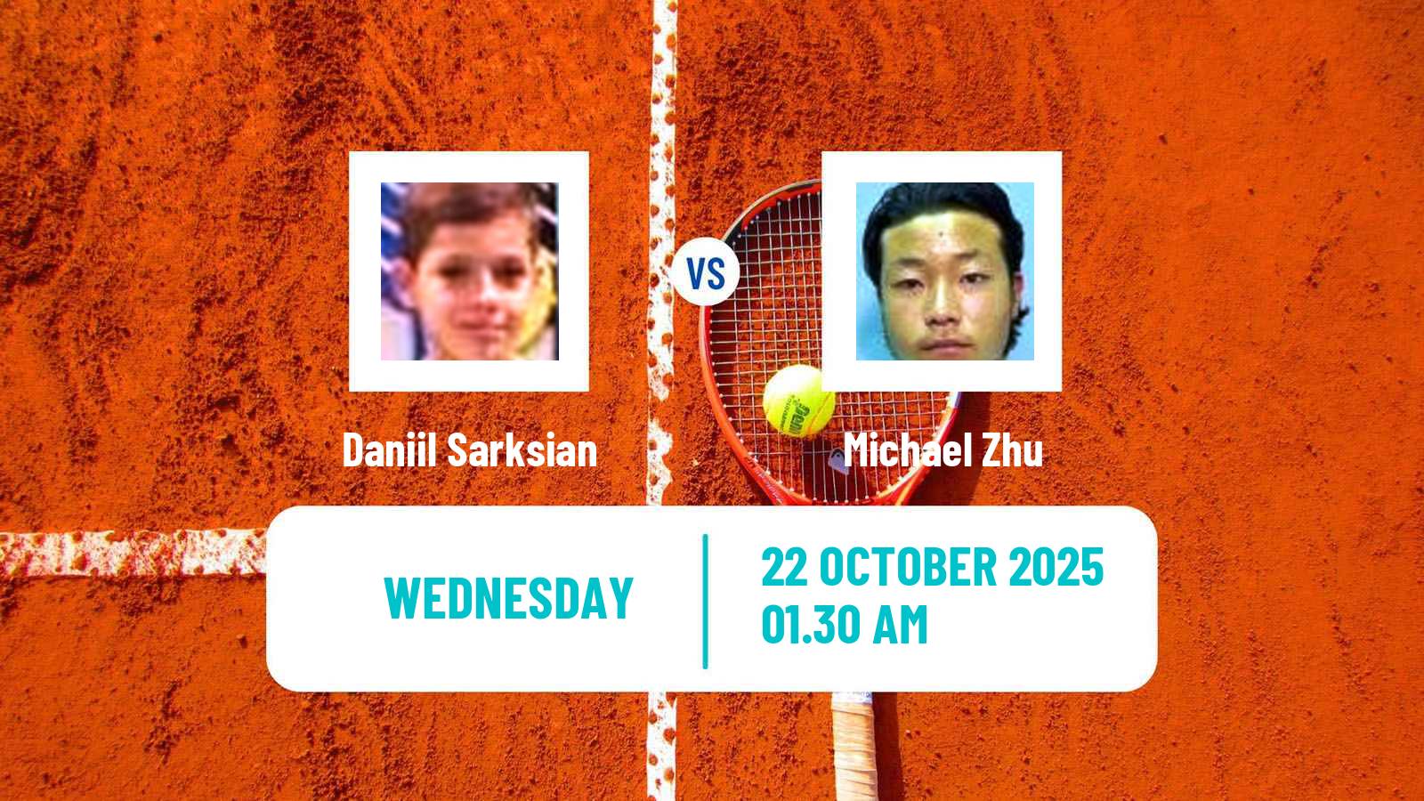 Tennis ITF M15 Hua Hin Men Daniil Sarksian - Michael Zhu
