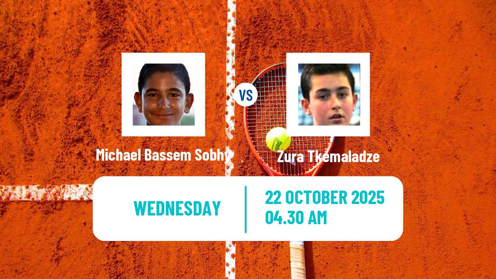 Tennis ITF M15 Sharm Elsheikh 14 Men Michael Bassem Sobhy - Zura Tkemaladze