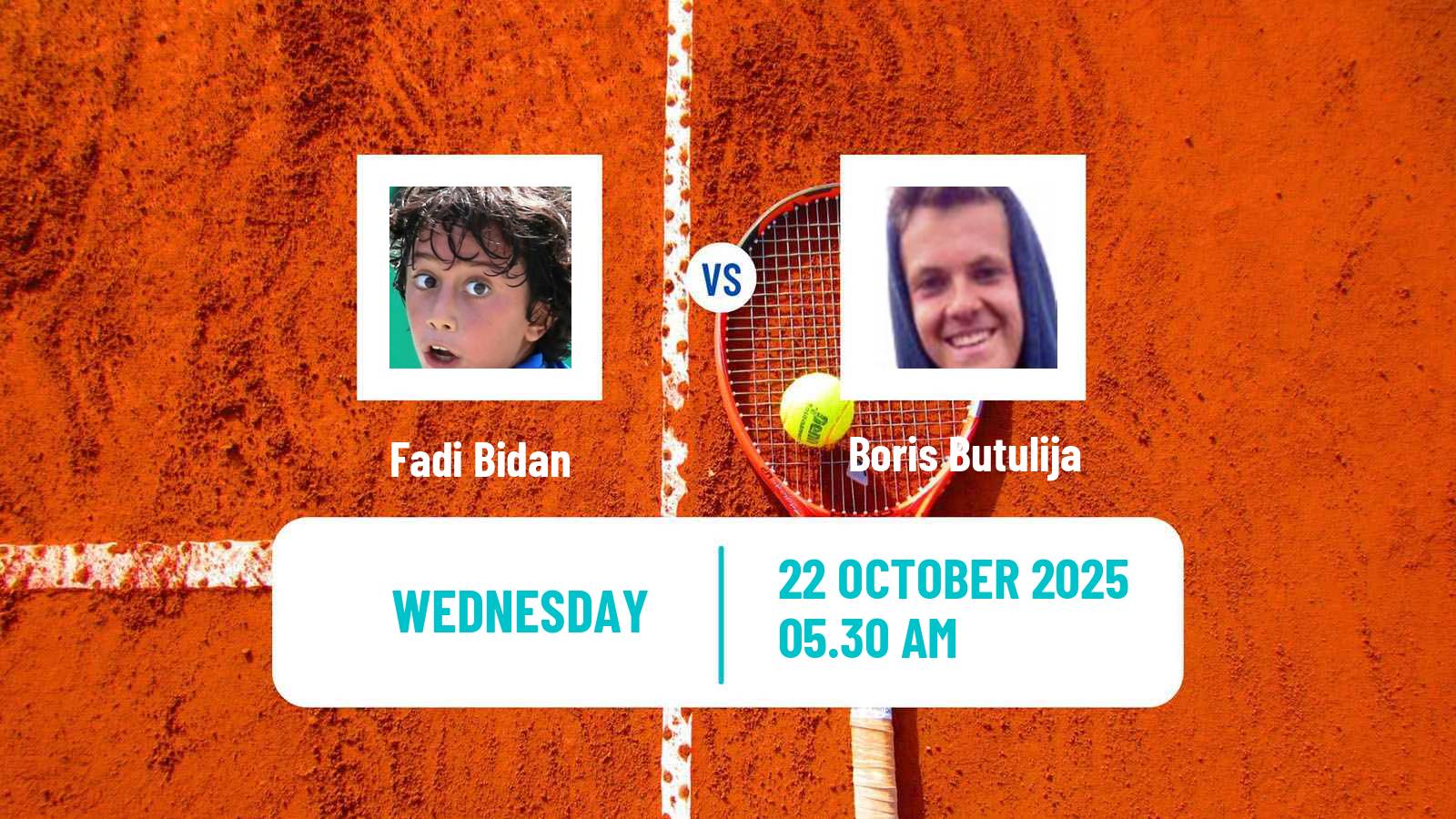 Tennis ITF M15 Sharm Elsheikh 14 Men Fadi Bidan - Boris Butulija
