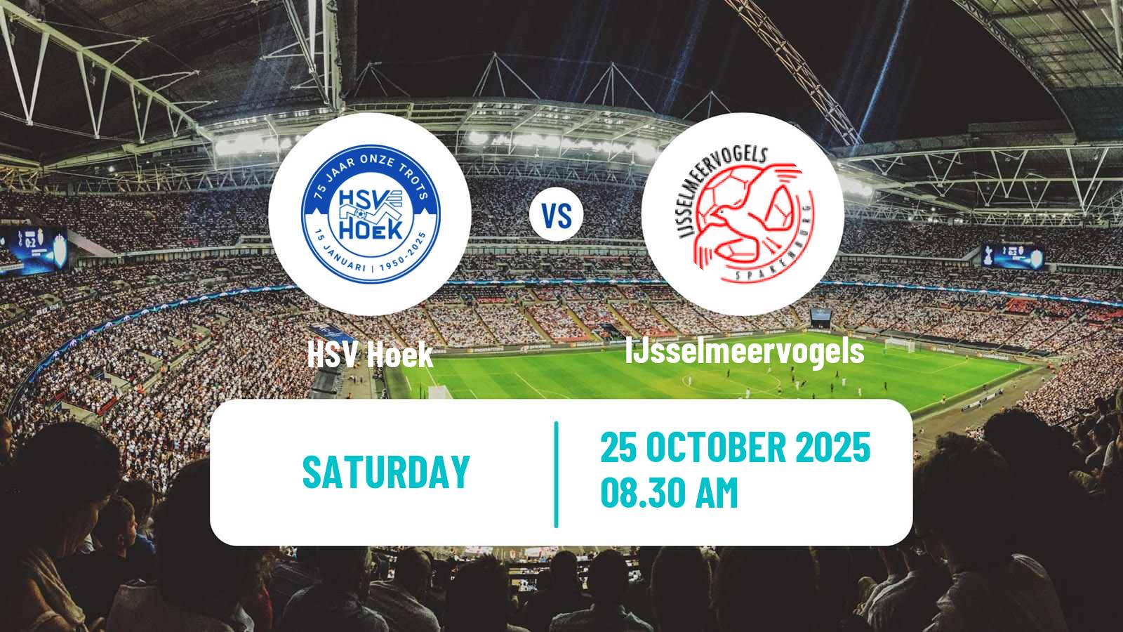 Football Dutch Tweede Divisie HSV Hoek - IJsselmeervogels