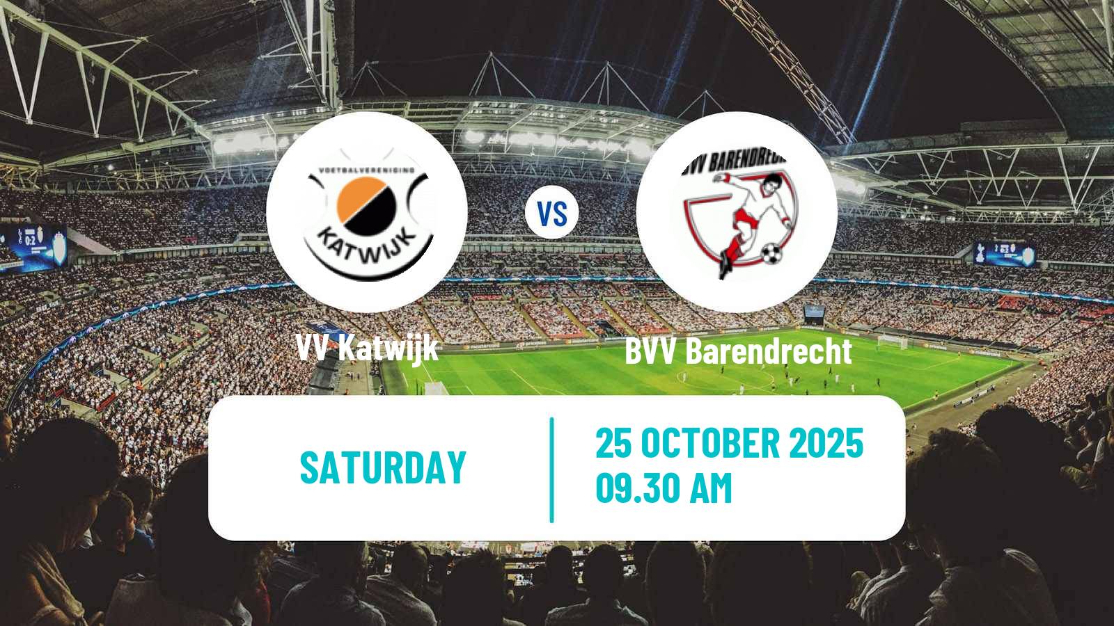 Football Dutch Tweede Divisie Katwijk - BVV Barendrecht