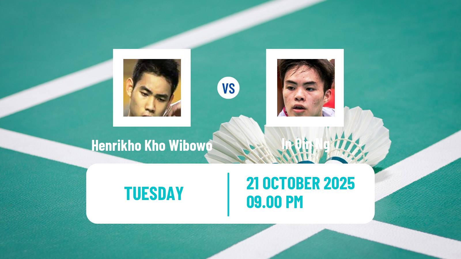 Badminton BWF World Tour Indonesia Masters 3 Men Henrikho Kho Wibowo - In Qin Ng