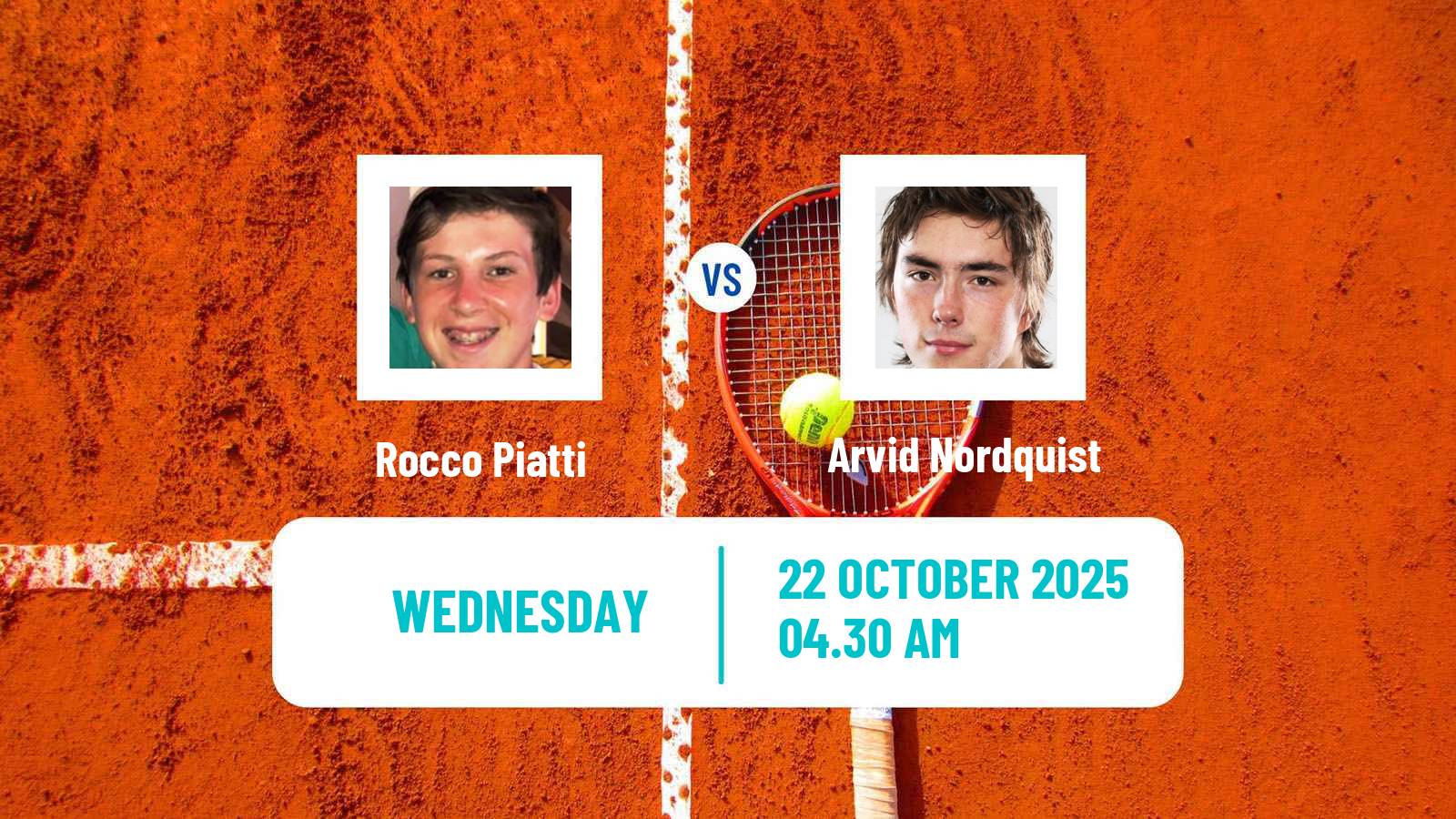 Tennis ITF M15 Monastir 40 Men Rocco Piatti - Arvid Nordquist