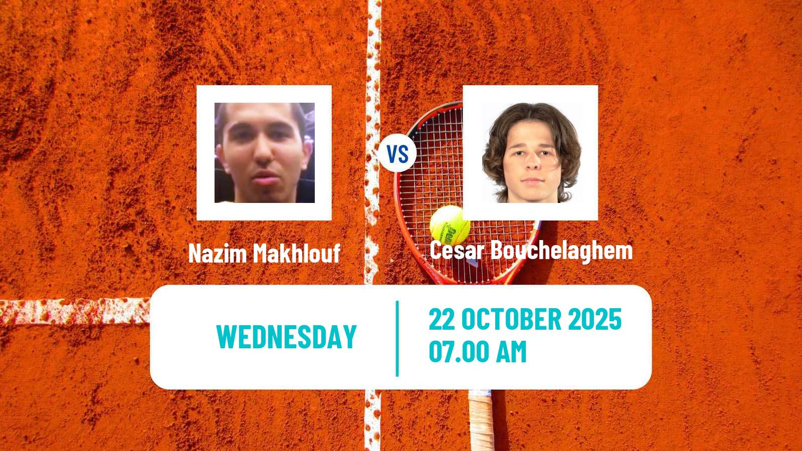 Tennis ITF M15 Monastir 40 Men Nazim Makhlouf - Cesar Bouchelaghem
