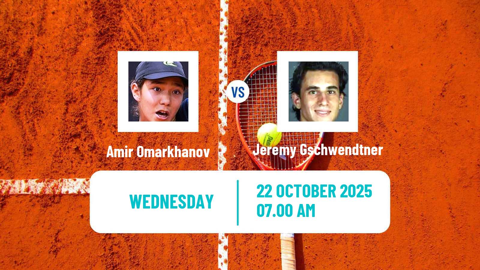 Tennis ITF M15 Monastir 40 Men Amir Omarkhanov - Jeremy Gschwendtner