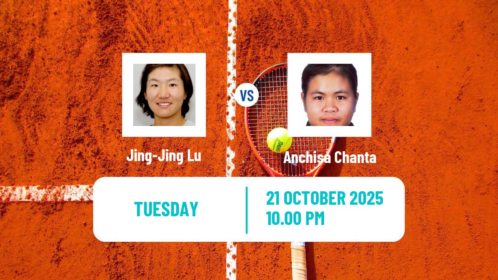 Tennis ITF W35 Qian Daohu Women Jing-Jing Lu - Anchisa Chanta