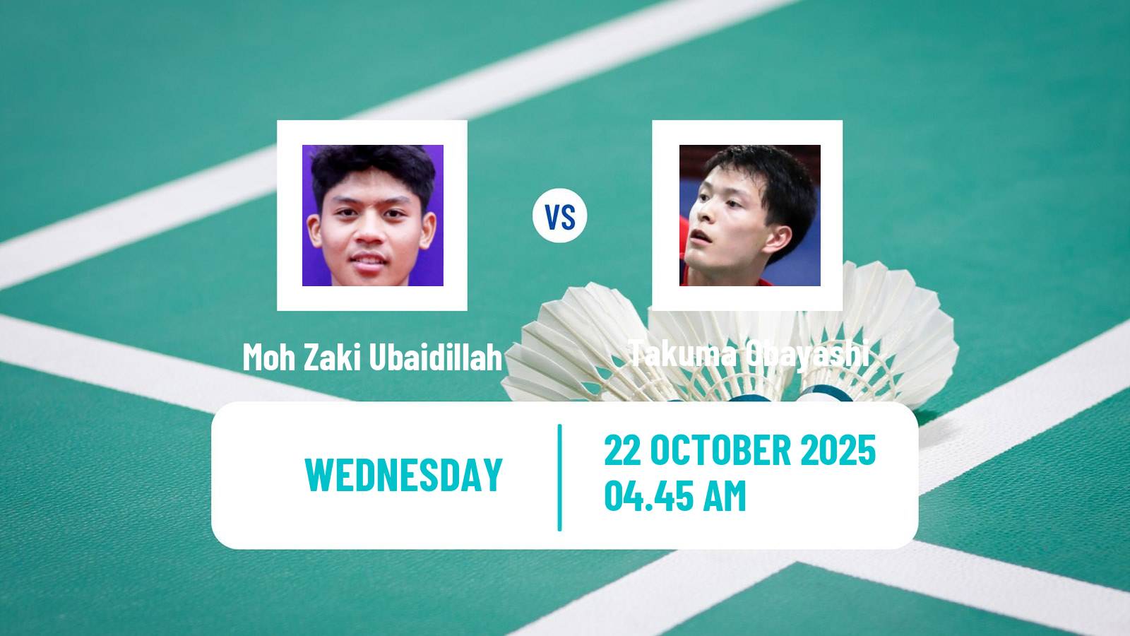 Badminton BWF World Tour Indonesia Masters 3 Men Moh Zaki Ubaidillah - Takuma Obayashi