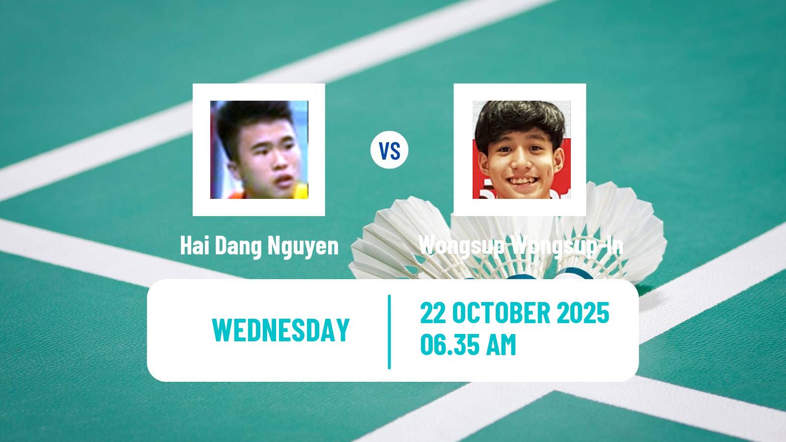 Badminton BWF World Tour Indonesia Masters 3 Men Hai Dang Nguyen - Wongsup Wongsup-In
