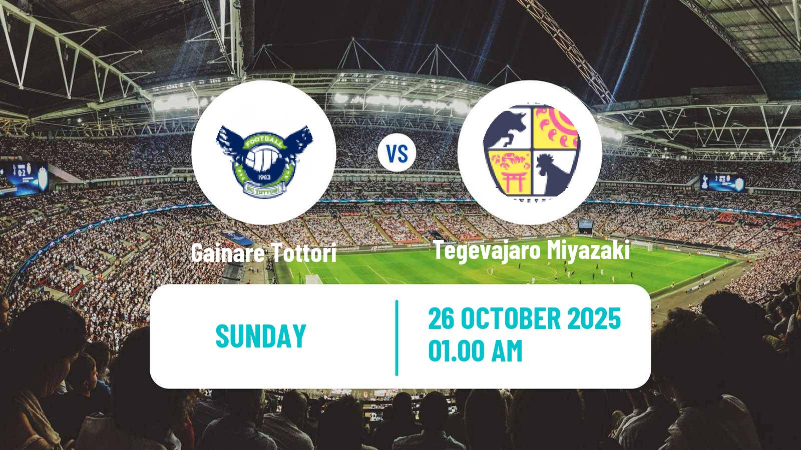 Football Japan J3 League Gainare Tottori - Tegevajaro Miyazaki