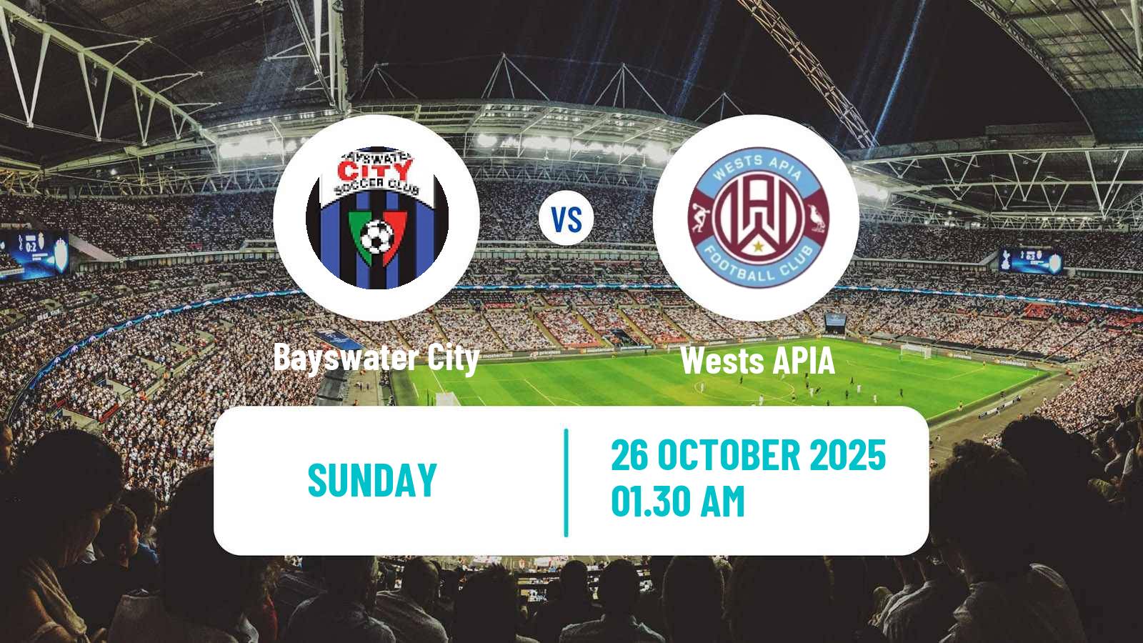 Soccer Australian Championship Bayswater City - Wests APIA