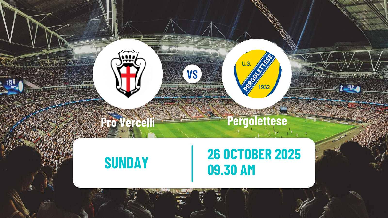 Football Italian Serie C Group A Pro Vercelli - Pergolettese