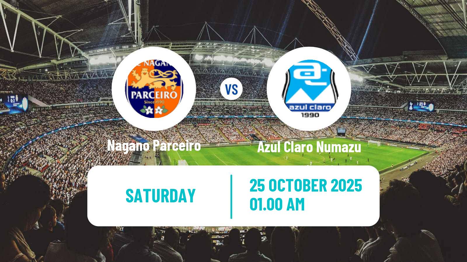 Football Japan J3 League Nagano Parceiro - Azul Claro Numazu