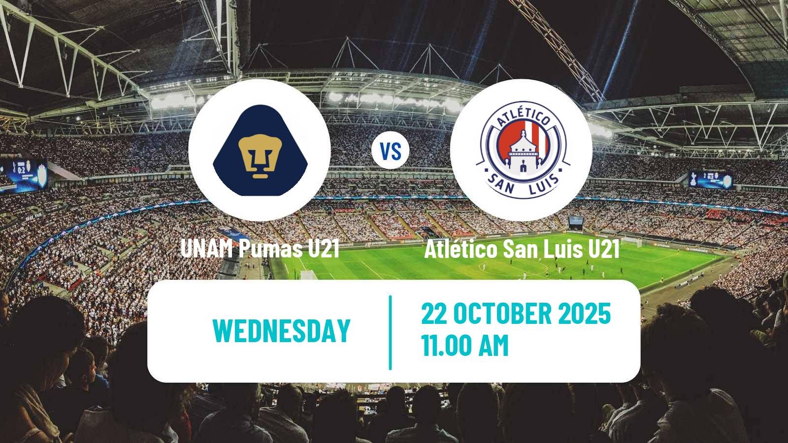 Football Mexican Liga MX U23 UNAM Pumas U21 - Atlético San Luis U21