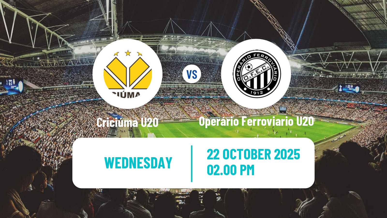Football Copa do Brasil U20 Criciúma U20 - Operário Ferroviario U20