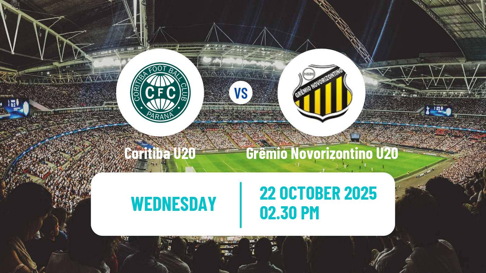 Football Copa do Brasil U20 Coritiba U20 - Grêmio Novorizontino U20