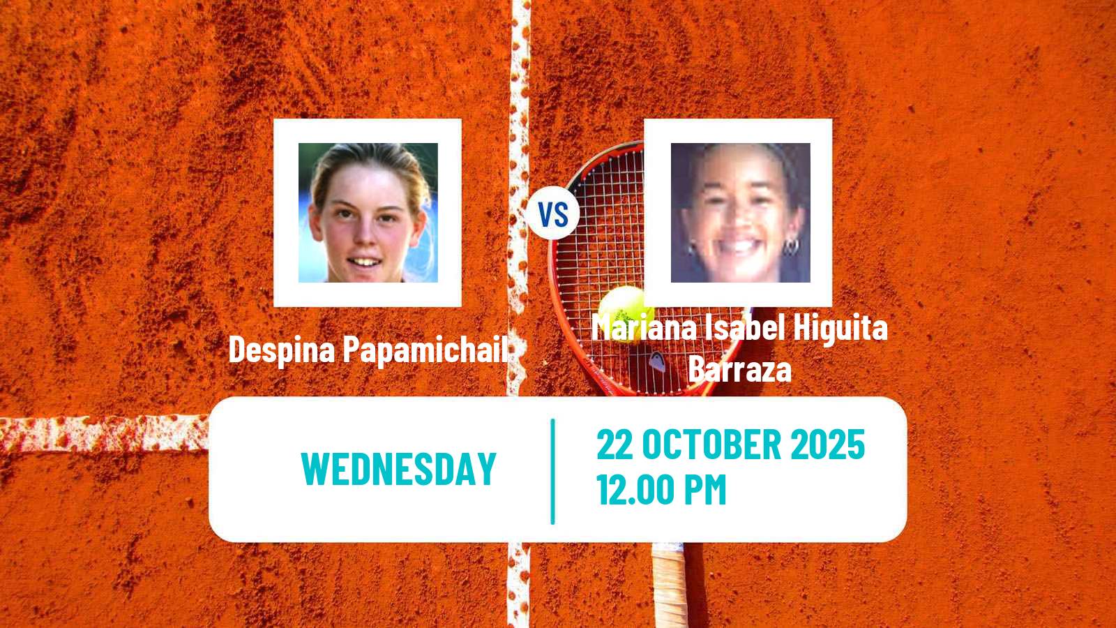 Tennis ITF W50 Ibague Women Despina Papamichail - Mariana Isabel Higuita Barraza