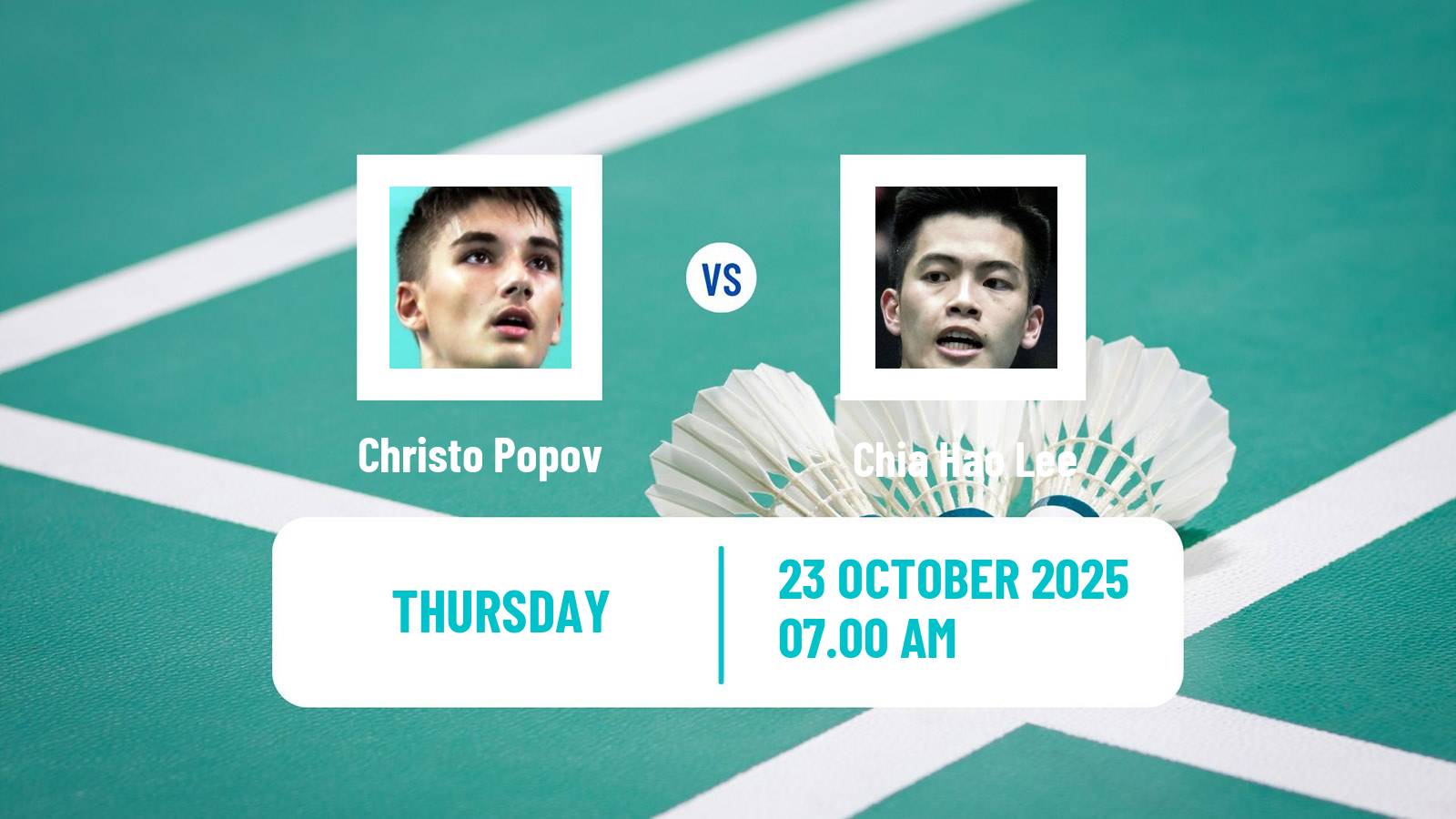 Badminton BWF World Tour French Open Men Christo Popov - Chia Hao Lee