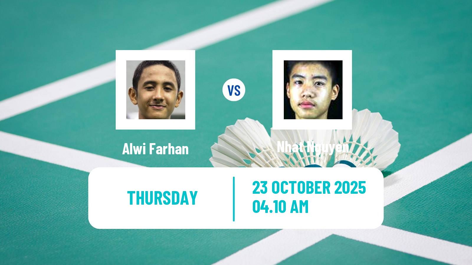 Badminton BWF World Tour French Open Men Alwi Farhan - Nhat Nguyen