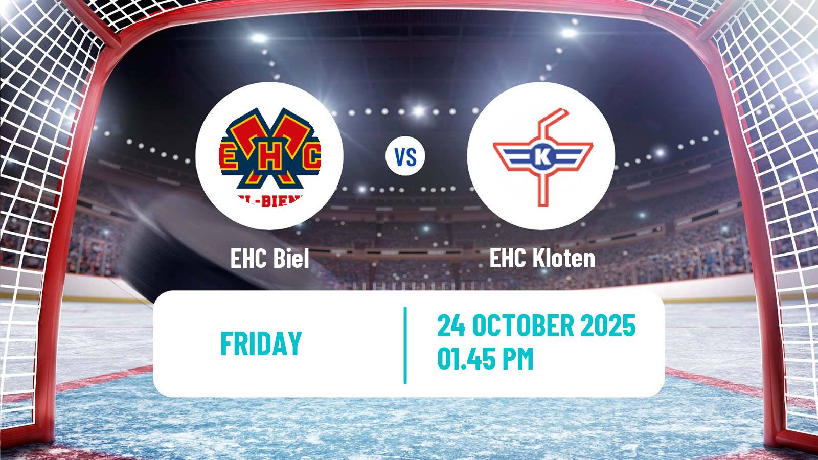 Hockey Swiss National League Hockey Biel - EHC Kloten