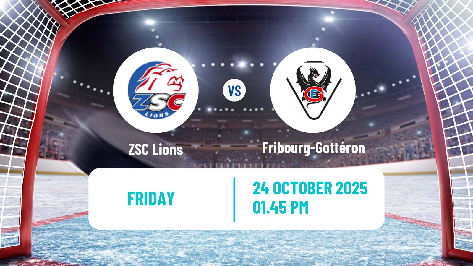 Hockey Swiss National League Hockey ZSC Lions - Fribourg-Gottéron
