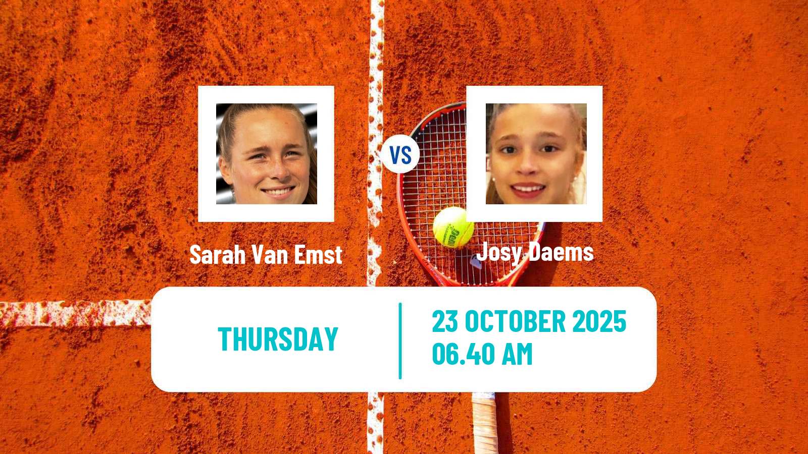 Tennis ITF W35 Lagos Women Sarah Van Emst - Josy Daems