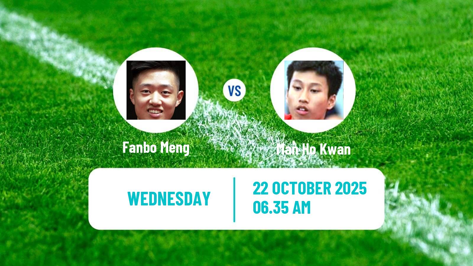 Table tennis Wtt Star Contender London Men Fanbo Meng - Man Ho Kwan