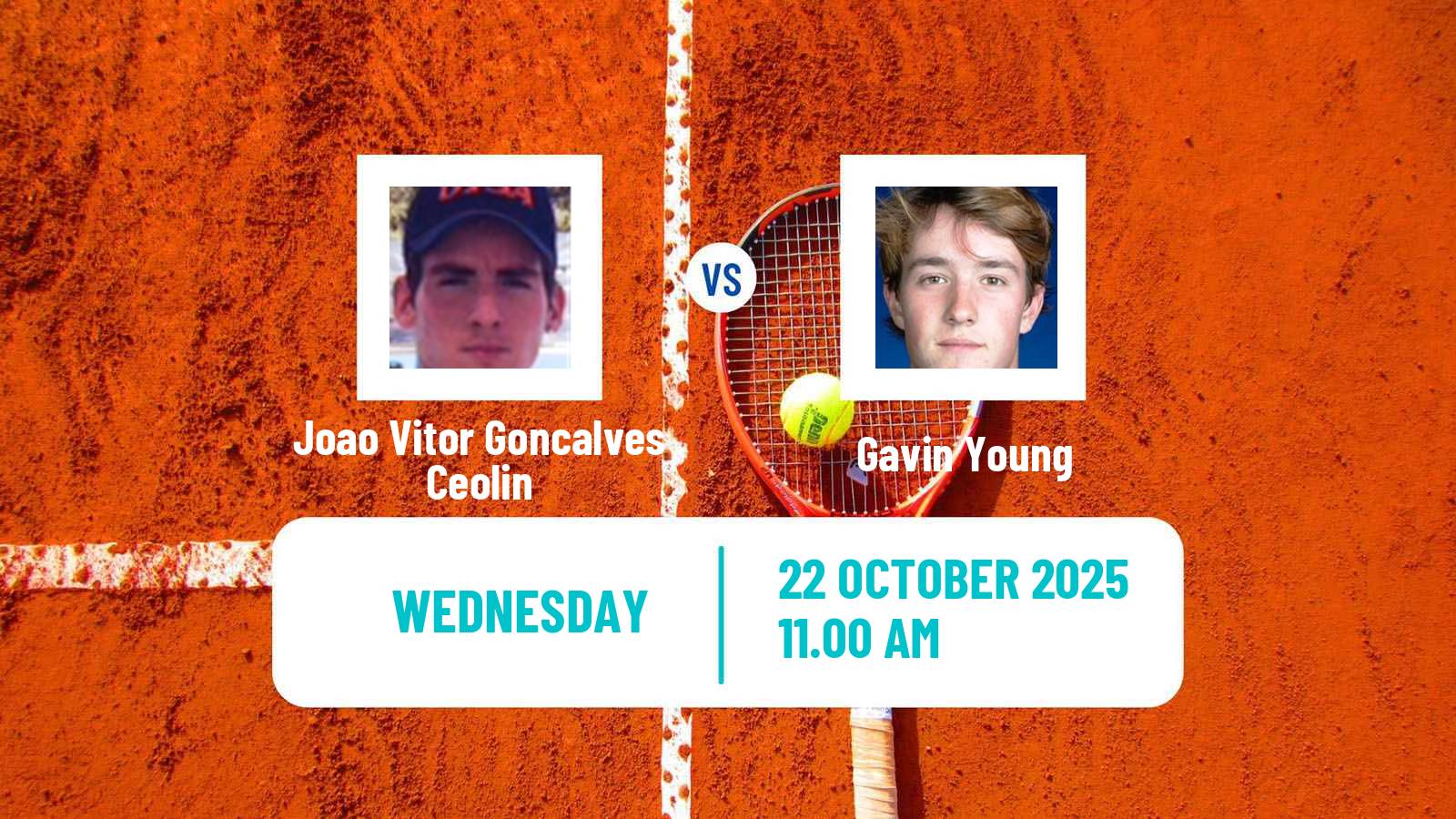 Tennis ITF M25 Norman Ok Men Joao Vitor Goncalves Ceolin - Gavin Young