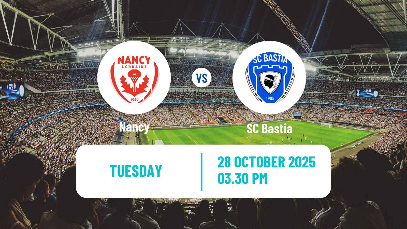 Football French Ligue 2 Nancy - Bastia