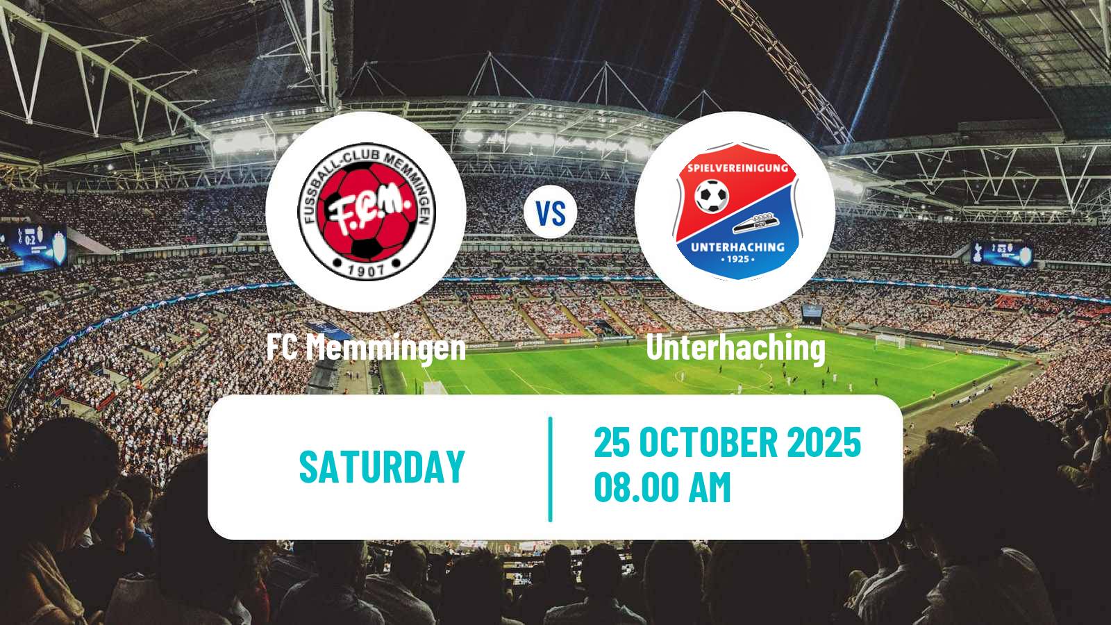 Football German Regionalliga Bayern Memmingen - Unterhaching