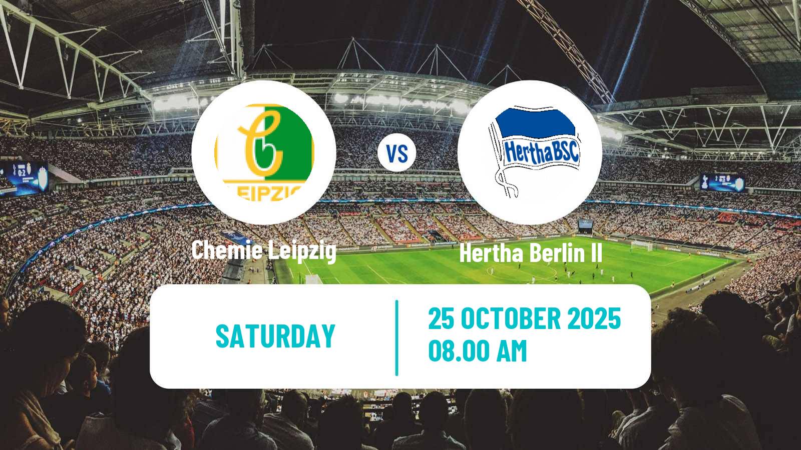Football German Regionalliga Nordost Chemie Leipzig - Hertha Berlin II