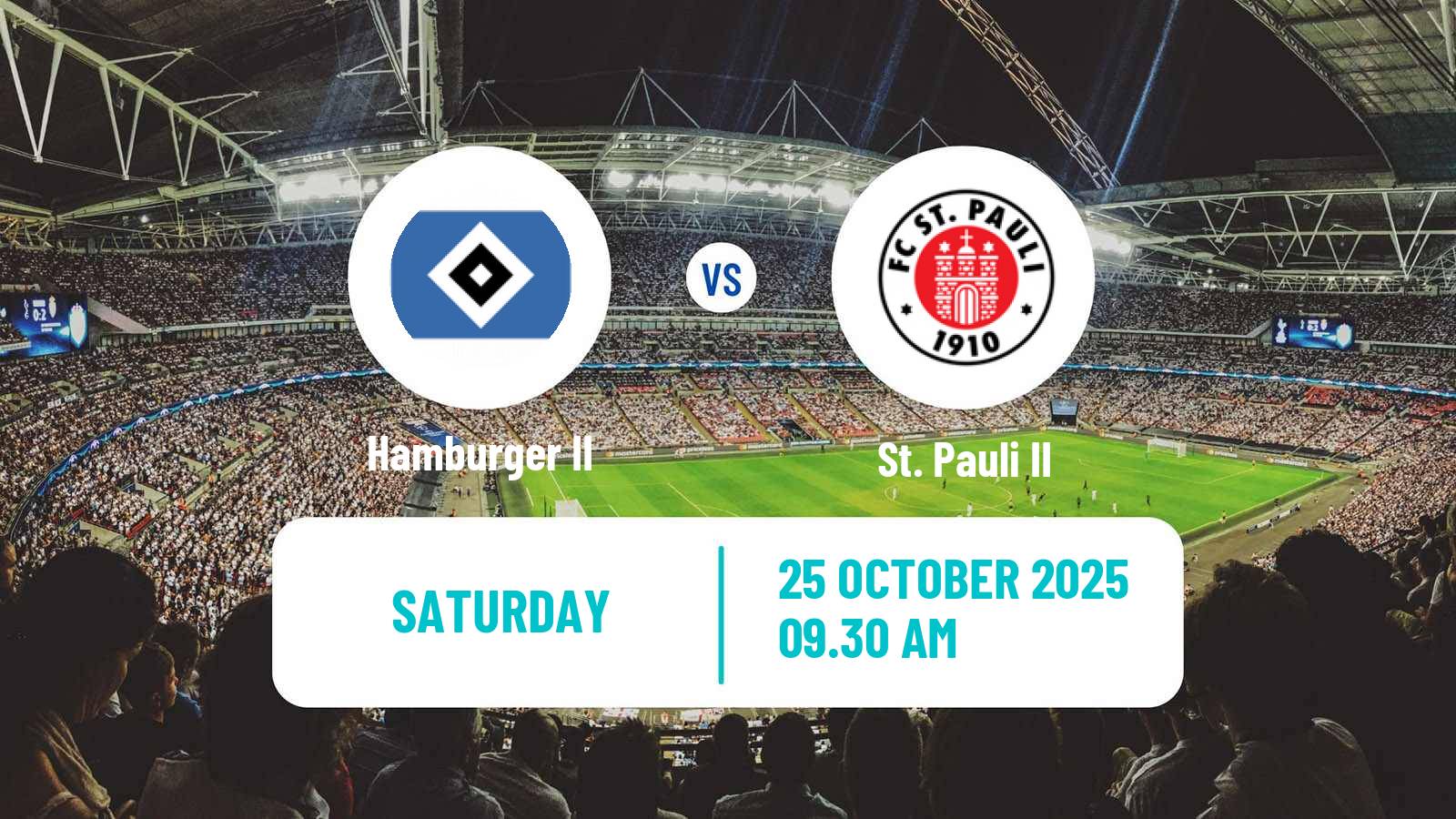Football German Regionalliga North Hamburger II - St. Pauli II