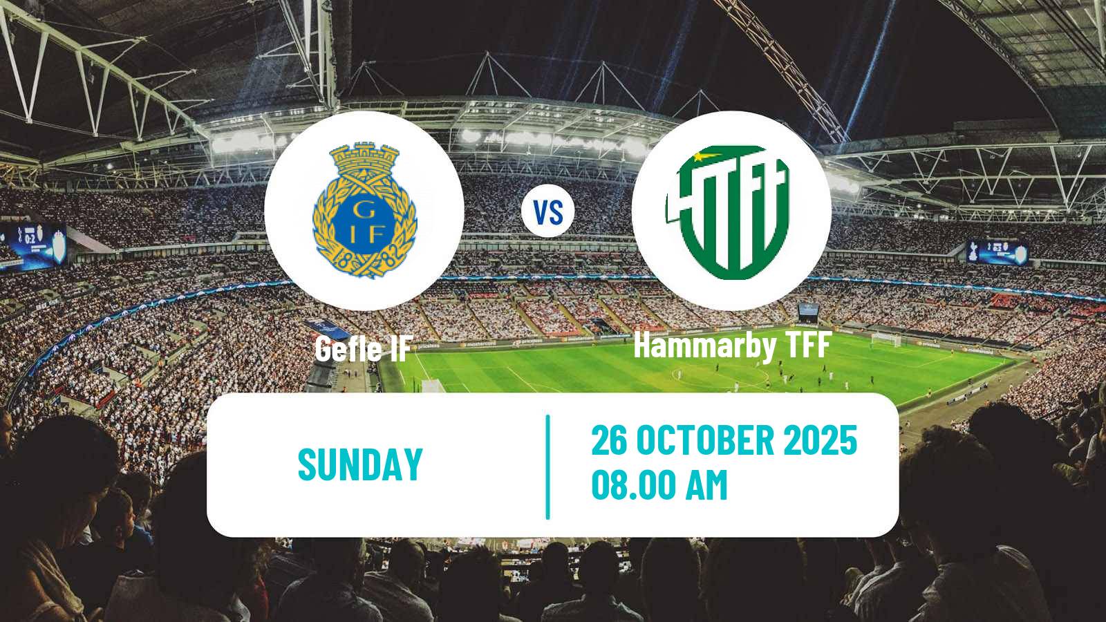 Football Swedish Division 1 Norra Gefle - Hammarby TFF