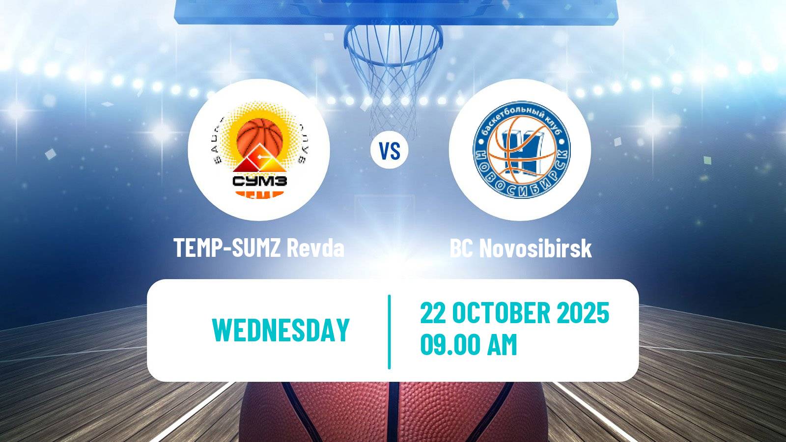 Basketball Russian Super League Basketball TEMP-SUMZ Revda - BC Novosibirsk