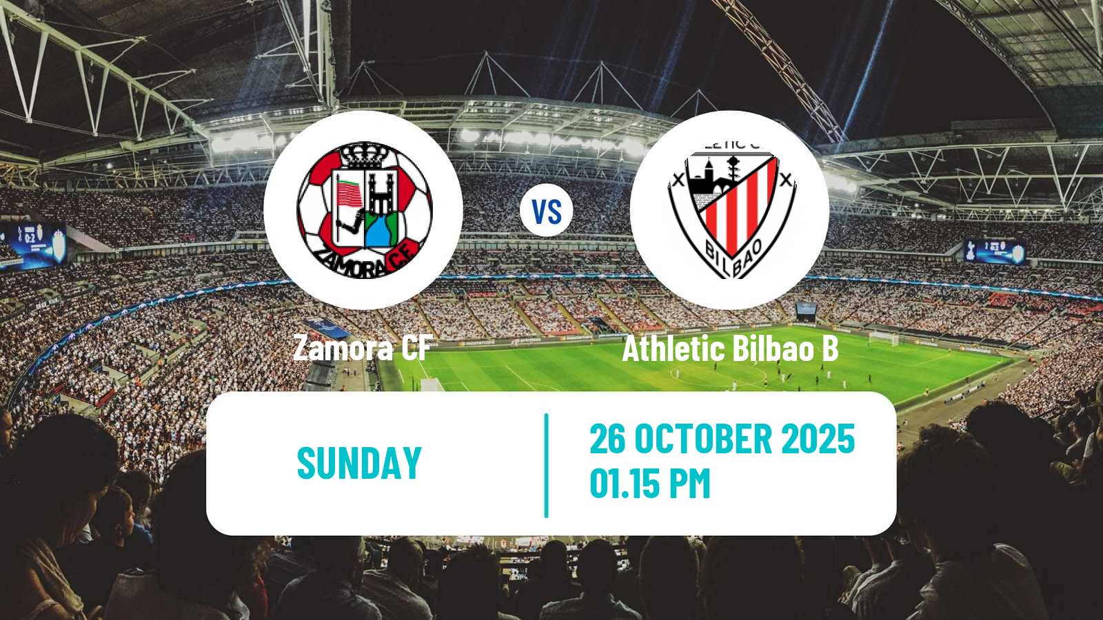 Football Spanish Primera RFEF Group 1 Zamora - Athletic Bilbao B