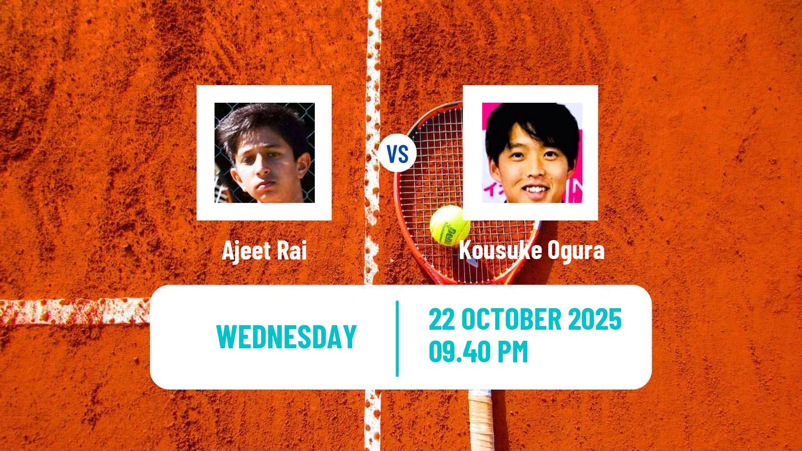 Tennis ITF M25 Brisbane Men Ajeet Rai - Kousuke Ogura