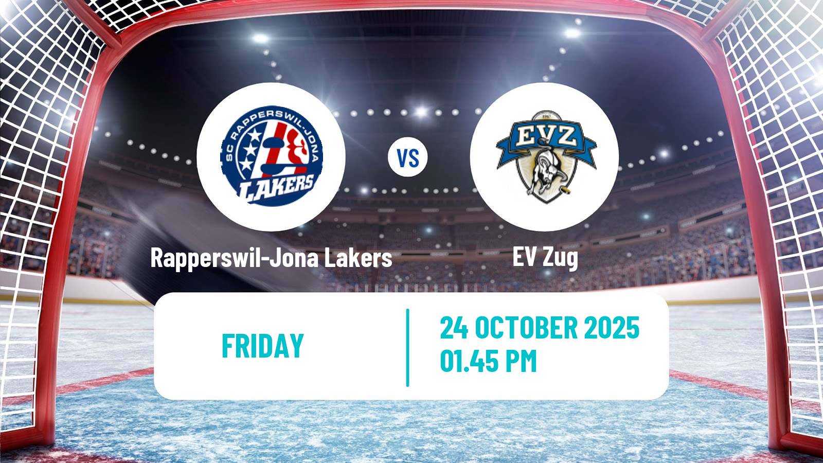 Hockey Swiss National League Hockey Rapperswil-Jona Lakers - EV Zug