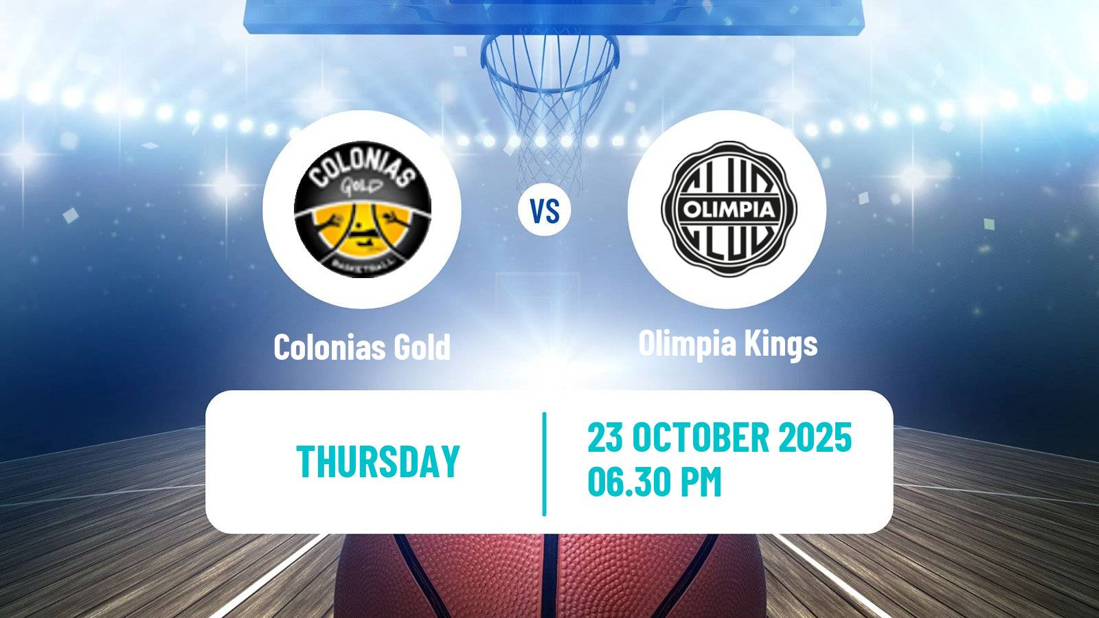 Basketball Paraguayan LNB Basketball Colonias Gold - Olimpia Kings