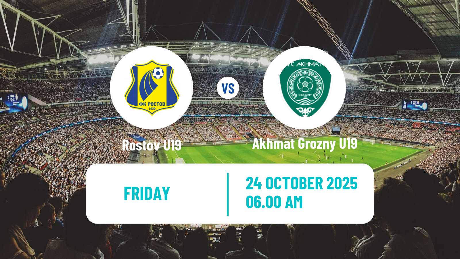 Football Russian Youth League Rostov U19 - Akhmat Grozny U19