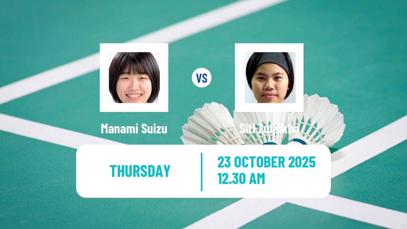 Badminton BWF World Tour Indonesia Masters 3 Women Manami Suizu - Siti Zulaikha