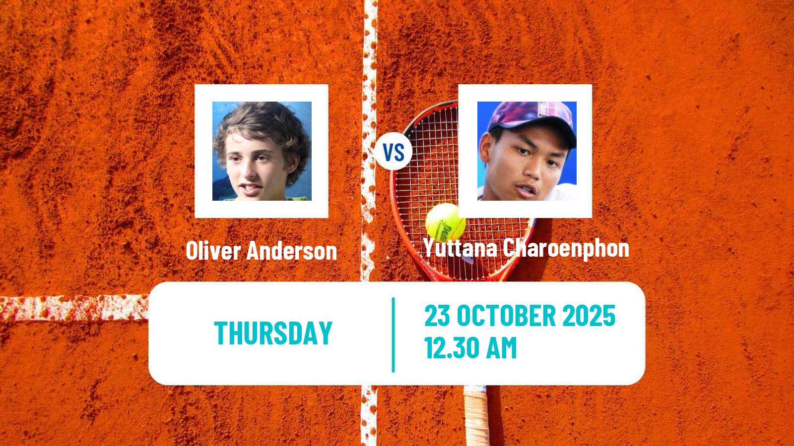 Tennis ITF M15 Hua Hin Men Oliver Anderson - Yuttana Charoenphon