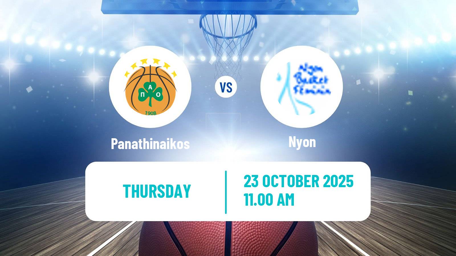 Basketball Eurocup Women Panathinaikos - Nyon