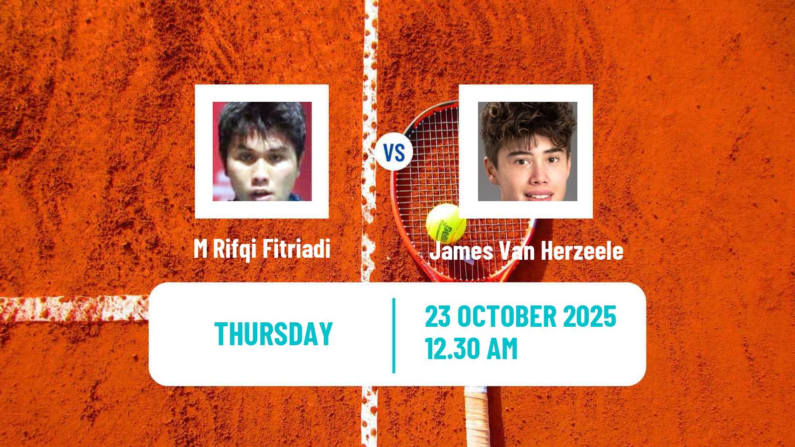 Tennis ITF M15 Hua Hin Men M Rifqi Fitriadi - James Van Herzeele
