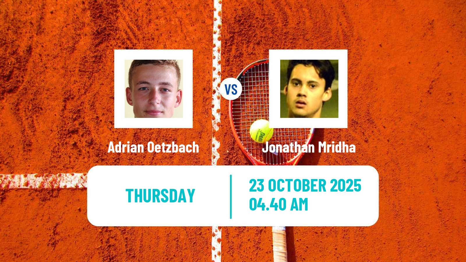 Tennis ITF M25 Sarreguemines Men Adrian Oetzbach - Jonathan Mridha